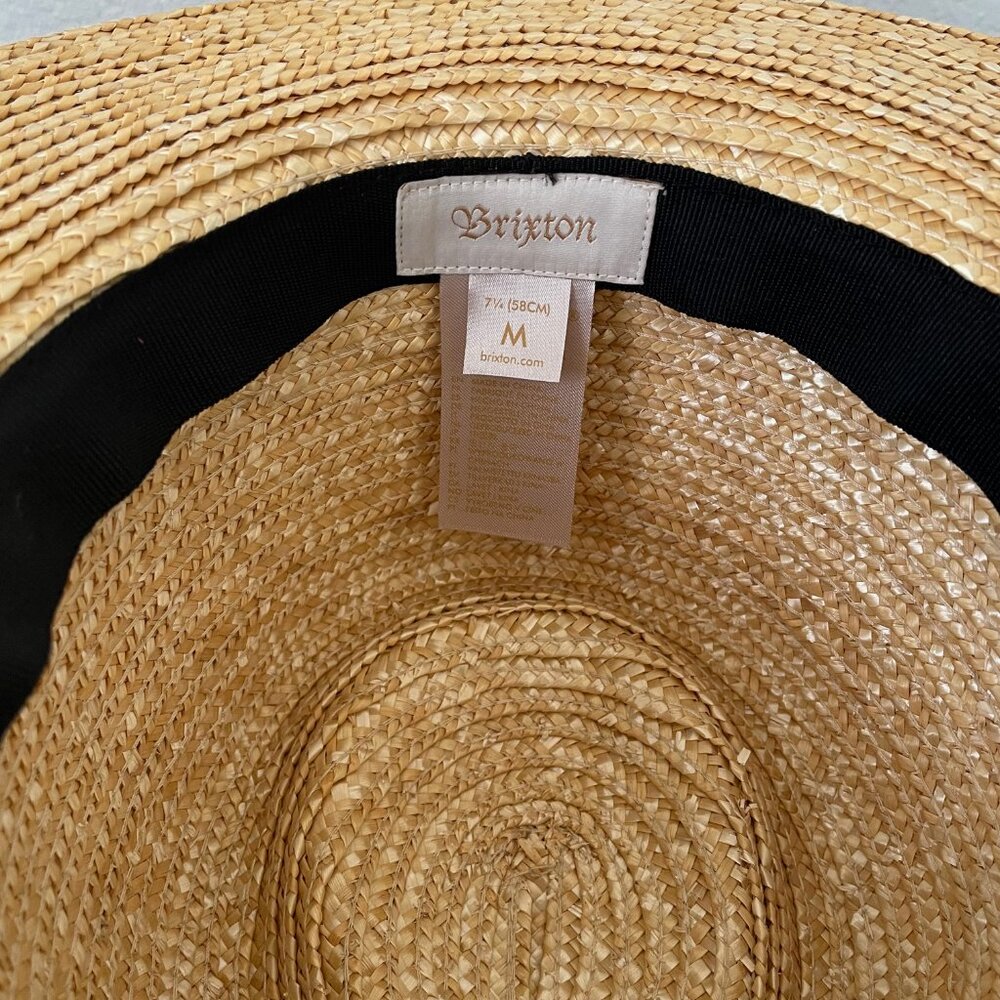 EUC Brixton Joanna Hat Straw Beach Sun Hat UPF 50 Size Medium in Honey - Picture 13 of 14